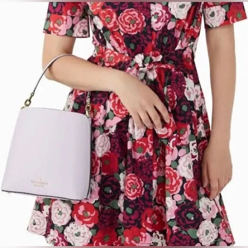 Kate Spade Darcy Bucket Bag Crossbody In Lilac Moon - Picture 11 of 11